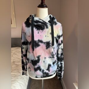 NSF Lisse Obsidian Tie Dye Pullover Terry Hoodie Size S
